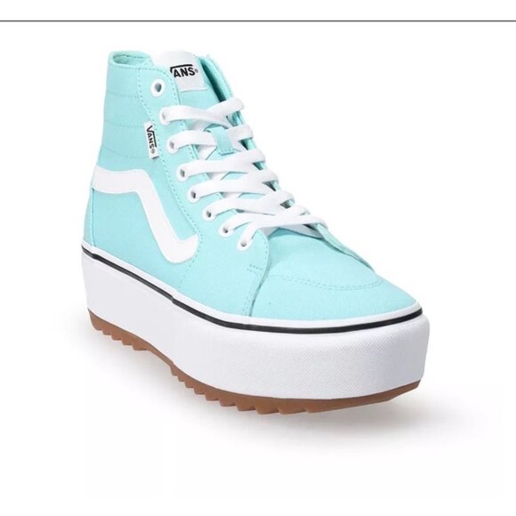 Vans filmore hi Tapere canvas aqua sky blue women’s sz 8WM platform new with box - Picture 2 of 9